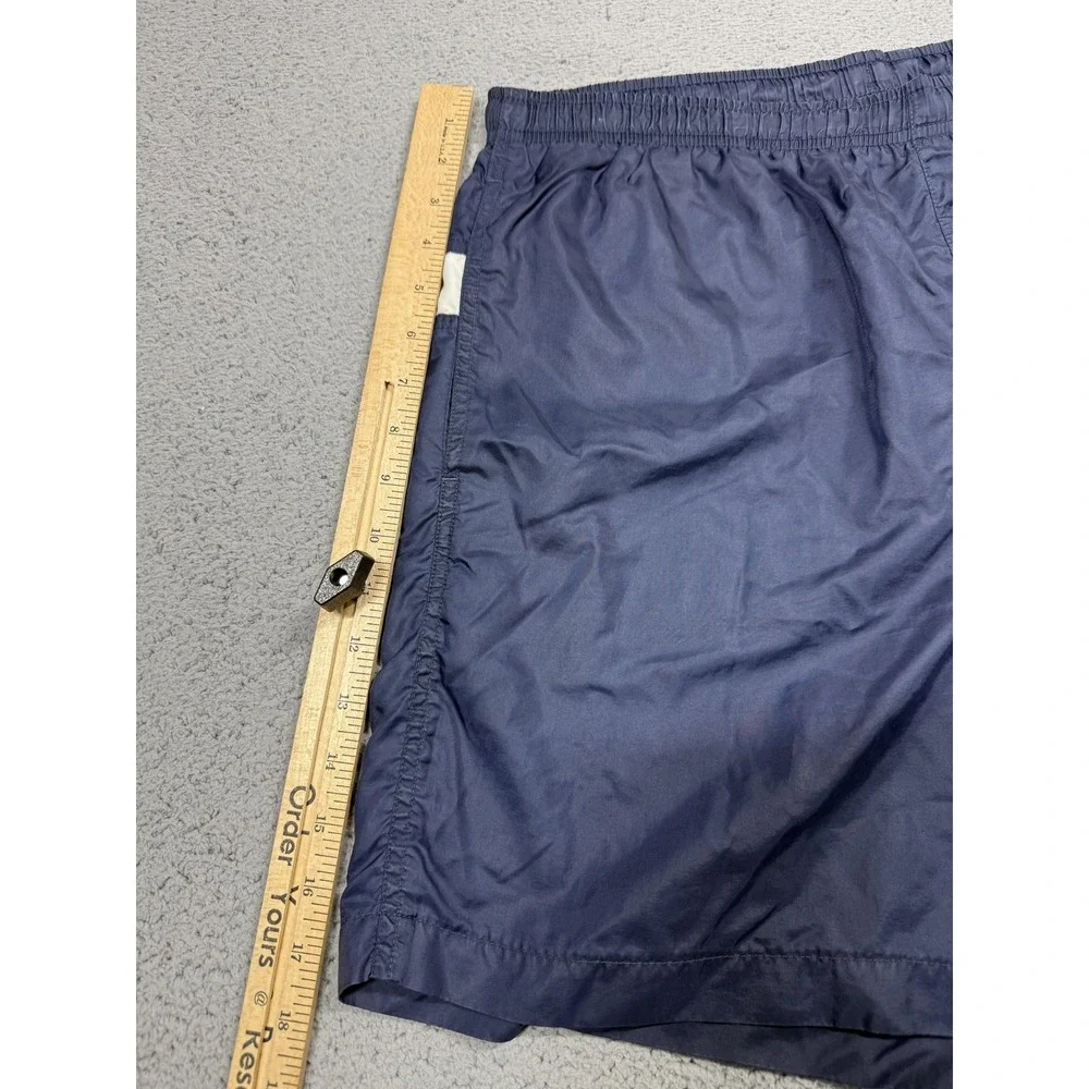 VTG Nike Swim Shorts Mens Large Blue Colorblock Mesh Lined Drawstring Pockets